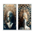 thumbnail image 2 of Designart "Futuristic Fashion Portrait of a Woman I" Surrealism Framed Wall Art Set Of 2 - Transitional Blue Gallery Wall Frame Set For Home Decor, 2 of 6