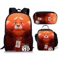 thumbnail image 3 of Cilks Turning Red Student Schoolbag Anime Paquete De Tres Piezas Estuche Para Lápices Mochila Bolsa Escolar CS3193, 3 of 4