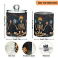 thumbnail image 5 of Yayeee 2 Pack Qtip Holder Bathroom Cotton Swab Canister with Lid Clear Dispenser Set, Skeleton with Rainbow, 5 of 6