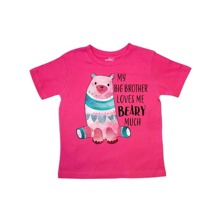 

Inktastic My Big Brother Loves Me Beary Much with Cute Bear Gift Toddler Boy or Toddler Girl T-Shirt