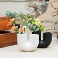 thumbnail image 3 of White and Black Round Matte Infinity Vases for Decorative Ceramic Vase Set of 2 for Modern Home Decor Aesthetic, 3 of 5