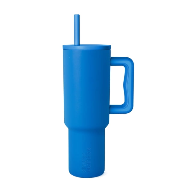 Vaso Simple Modern Trek Signature de 1,2 L con asa y pajita