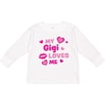 thumbnail image 3 of Inktastic Valentine's Day My Gigi Loves Me Hearts and Lips Boys or Girls Long Sleeve Toddler T-Shirt, 3 of 5