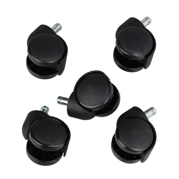 5 x Replacement Office Computer Chair Stem Swivel Casters Wheels Black