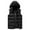 Black, variant on Puffer vest Men Women Autumn And Winter Fashion Casual Solid Zipper Hooded Collar Sleeveless Cotton Padded Vest Top Features