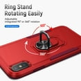 thumbnail image 5 of Phone Case Compatible with iPhone XS Max, Cover with Magnetic Ring Holder Stand Hybrid Rugged Shockproof Drop Proof Heavy Duty Cell Accessories for iPhone XS Max Women Men, Red/Rose, 5 of 8