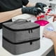 thumbnail image 1 of Bolsa de almacenamiento, bolsa de transporte con asa, contenedor, organizador de esmalte de uñas, estuche con bolsillo con cremallera para herramienta Gris, 1 of 10