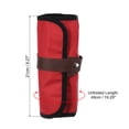 thumbnail image 2 of Uxcell Handmade 36 Slots Roll Up Pencil Case, Oxford Cloth Pencil Wrap Pouch Pen Holder Organizer Red, 2 of 5