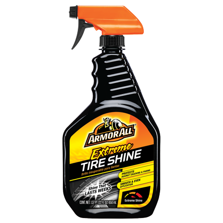 Armor All 3- Piece Extreme Tire Shine Spray, 22 ounces, 14373, Wheel and Tire Cleaner, and Brush