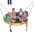 thumbnail image 6 of ZENSTYLE XL 60" Saucer Tree Swing – Heavy-Duty Round Disc Swing Set for Kids & Adults, 660lb Capacity, Outdoor Playground & Backyard Fun, Easy to Install, Colorful, 6 of 9