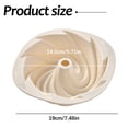 thumbnail image 3 of Safeglitz Non-Stick Fluted Silicone Cake Pan - Heat-Resistant Baking Mold for Pound Cake & Bread, Easy-Release Interior, Multi-Color Bundt Cake Mold, Foldable, 1PC(White), 3 of 4