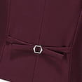 thumbnail image 5 of Hanerdun Men Male Suit Vest Business Formal Dress Wedding Waistcoat Dark Red 2XL, 5 of 5