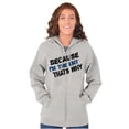 thumbnail image 4 of Because Im EMT Thats Why Medical Tech Unisex Fleece Graphic Zip Up Hoodie Brisco Brands 2X, 4 of 5