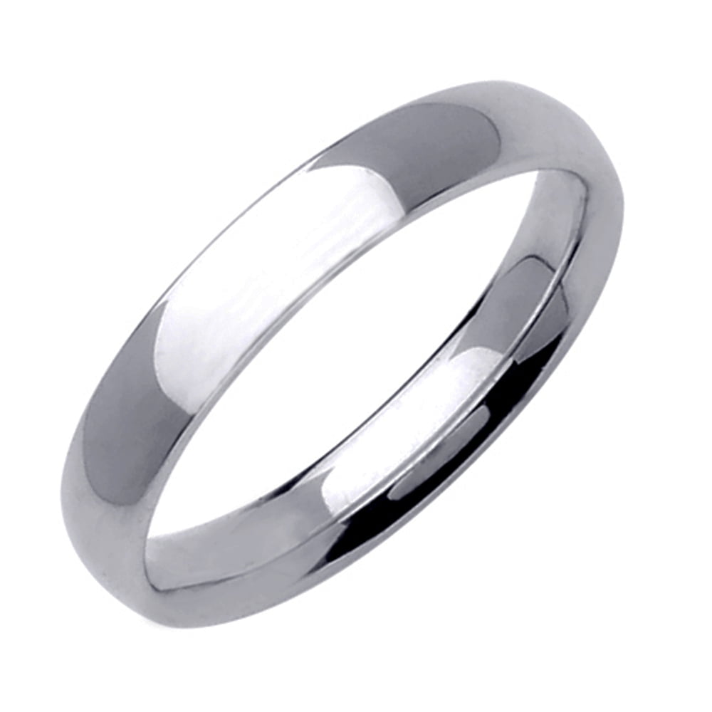 Gemini Groom & Bride Plain Dome Court Black Matching Titanium Wedding Rings Set 6mm & 4mm Width Men Ring Size 7 Women Ring Size 9.5