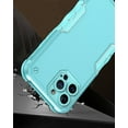 thumbnail image 3 of Case with Belt Holster Bundle for iPhone 14 Plus: Slim EX Hybrid Series Shockproof Case (Teal) and Vertical Rugged Nylon Phone Pouch, 3 of 9