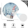 thumbnail image 4 of Coolnut Christmas Green Gnome Placemats Set of 1 Non-Slip Heat Resistant Dining Table Place Mats Washable Kitchen PVC Weave Table Mats Home Decor Gifts, 4 of 7