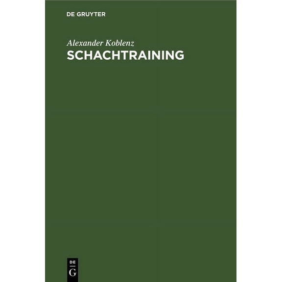 Schachtraining, (Hardcover)