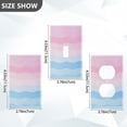 thumbnail image 7 of Yayeee Duplex Wall Plate 1-Gang 4.5"x2.7" Home Receptacle Light Switch Decorative Outlet Cover, Light Pink Stripes, 7 of 7