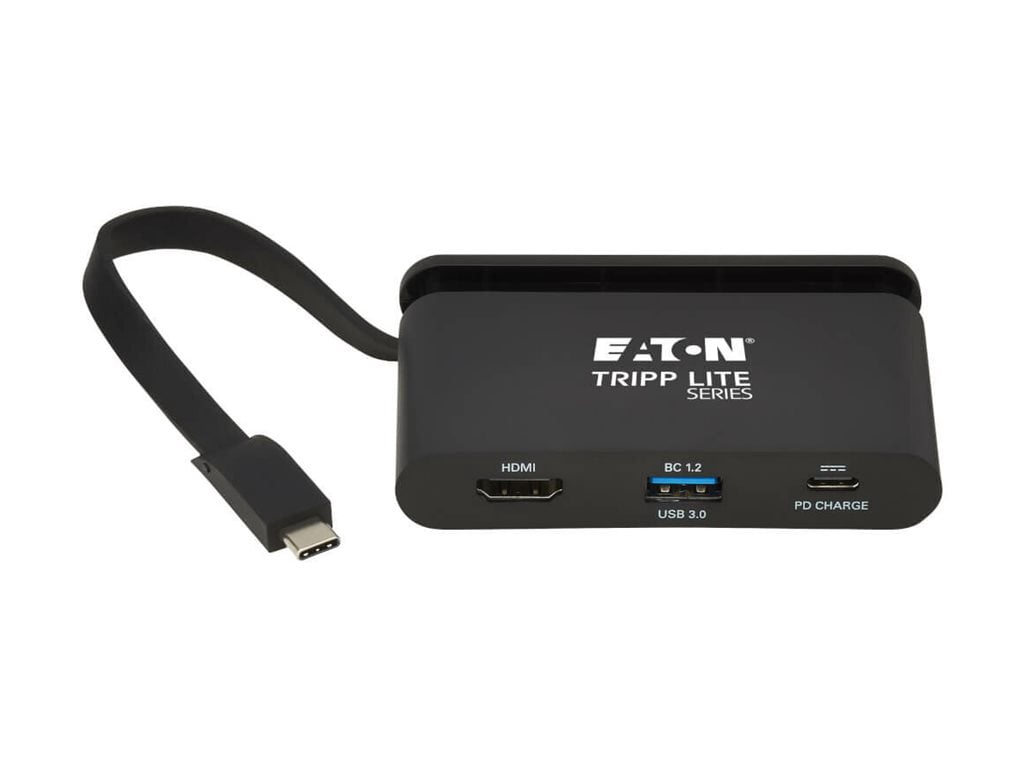 Tripp Lite USB C Adapter 4K HDMI Gbe USB-A Hub PD Charging Storage Cable