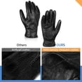 thumbnail image 3 of Guantes Alepo de piel de oveja genuina para hombre, color negro, talla L, 3 of 7