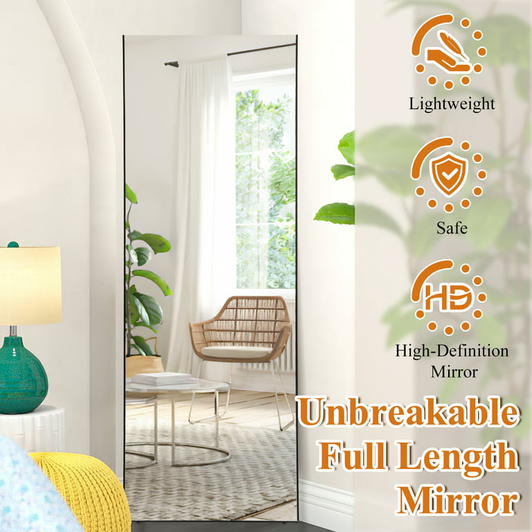 Unbreakable Frameless Plexiglass Full-Length Mirror
