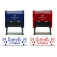 thumbnail image 2 of All Quality Butterfly Wishes Self-Inking Rubber Stamp | Family & Friends | Novelty Homely Stamps (Red Ink) - Q-200, 2 of 8