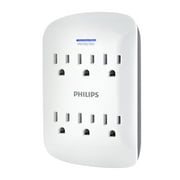 Philips 6-Outlet Surge Protector Tap, 900 Joules - SPP3461WA/37