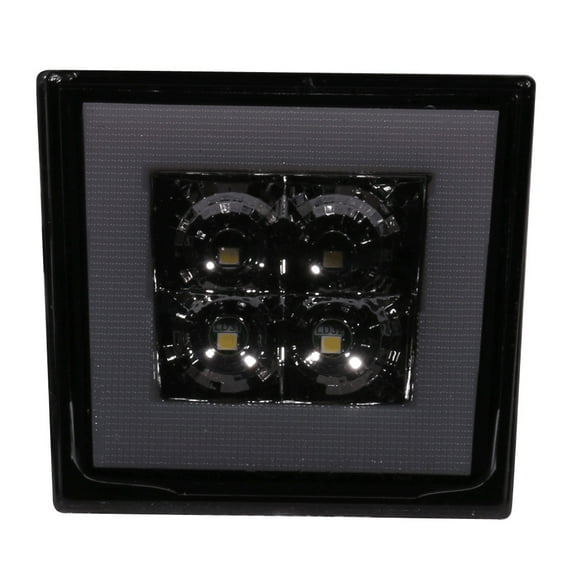 Ikon Motorsports Compatible with Universal Square Smoke LED Rear Tail Third 3RD Brake Lights Stop Safety Lamp