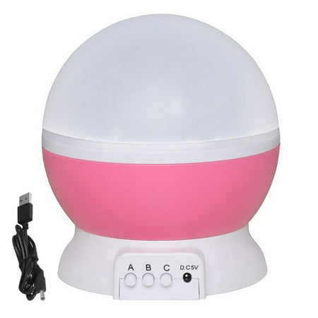 

Machinehome Night Light Projector LED Rotatable Star Sky Lamp Bedside Lighting Gift for Kids Bedroom Pink
