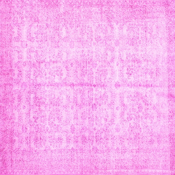 Ahgly Company Indoor Square Persian Pink Traditional Area Rugs, 4' Square