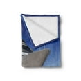 thumbnail image 2 of Cruise Ship Soft Flannel Fleece Blanket, White Cruise Ship on Water Level on a Clear Day with Calm Seas and Blue Sky, Cozy Plush for Indoor and Outdoor Use, 70" x 90", Blue and White, by Ambesonne, 2 of 5