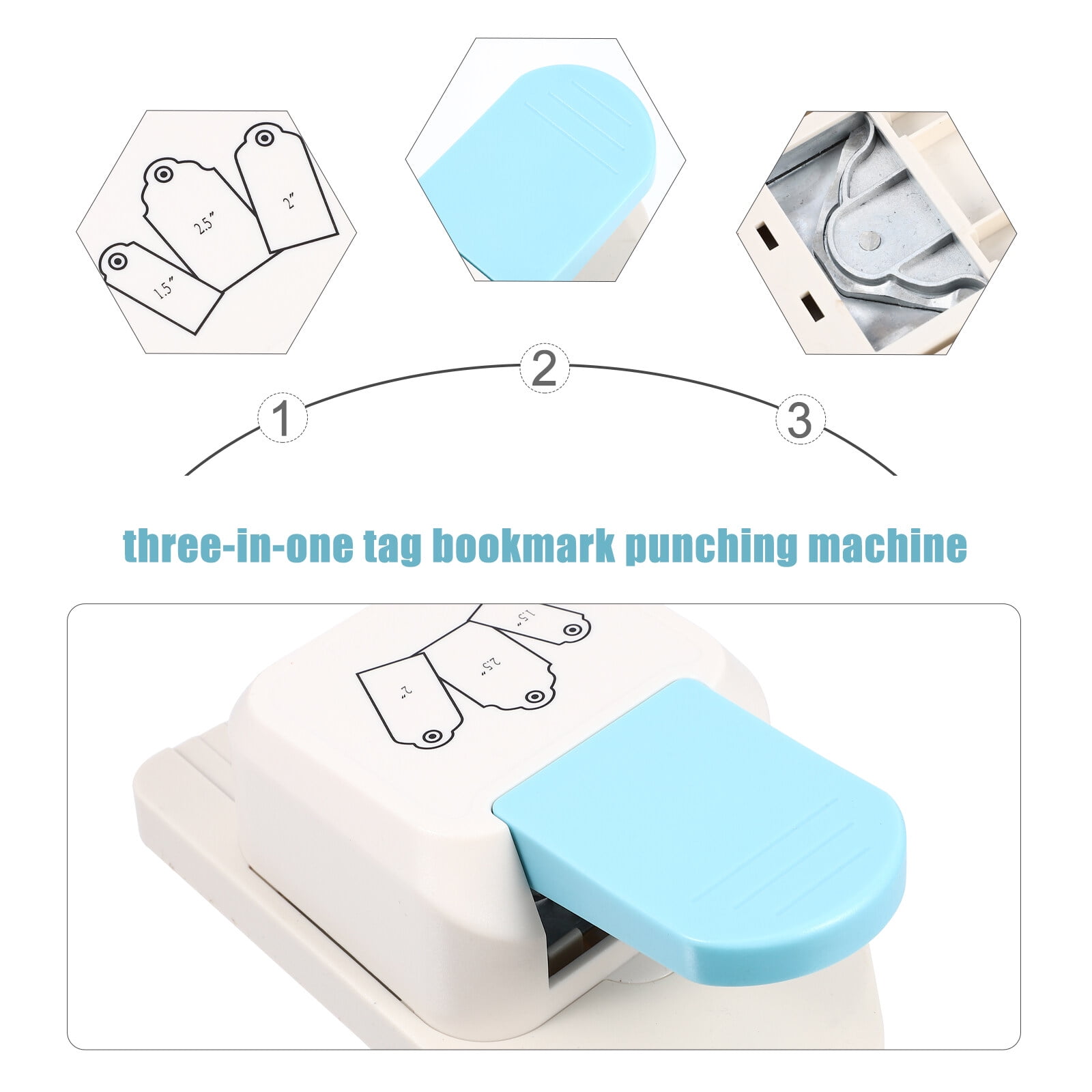 Tag Cutter Round Label Punching 3 Sizes of Card Flower Type Shear for Card  Label Handbook Process Making Office Supplies