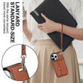 thumbnail image 5 of Case for iPhone 15 Pro Max/ 15 Ultra, Crossbody Case with Card Slots, Detachable Strap Wristlet Leather Protective Phone Cover, 5 of 5
