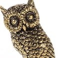 thumbnail image 2 of FELTECHELECTR Figura de búho de latón, estatua de búho de latón retro, figura de búho, estatua de animal realista, 2 of 6