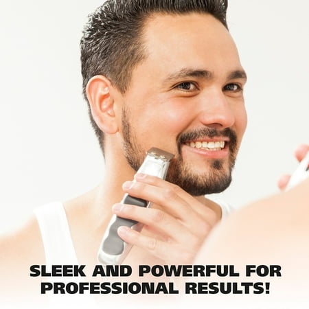 Wahl 5622 Groomsman Rechargeable Beard, Mustache, Hair & Nose Hair Trimmer for Detailing & Grooming, Black Rechargeable Trimmer