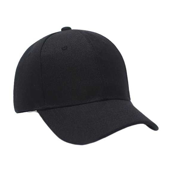 Opolski Men Outdoor Hat Women Peaked Adjustable Long Brim Baseball Hat for Men Women Sun Anti uv Solid Color Outdoor Black