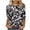 A Black, variant on YUGYXL Womens Flower Graphic Tees 3/4 Length Sleeve Clothes Plus Size Tops Ladies Crew Neck Tunics Comfy Tshirts Going Out Shirts Sales