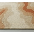 thumbnail image 2 of Modern Abstract Area Rug – Hand-Tufted Wool, Beige & Terracotta Wave Design, Soft Textured Carpet for Living Room, Bedroom & Office – Universal Carpets, 2 of 5