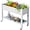 Sliver, variant on Uforic Mobile Raised Garden Bed 42.5x17.3x35.4 in, Elevated Plastic Planter Box with Drain Plug, Storage Shelf & Wheels, Light Brown