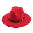 thumbnail image 4 of Product Cowboy Hat - Adult Western Ethnic Style Fedora for Party - Everyday Wear and Seasonal Ready, Red, 4 of 4