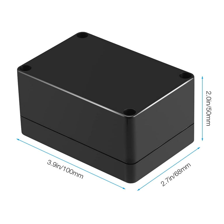 Pinfox 2 Pack Black Waterproof Plastic Project Box ABS IP65 Pinfox 2 Pack Black Waterproof Plastic Project Box ABS IP65