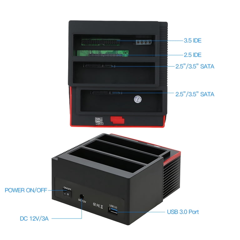 WAVLINK USB 3.0 Hard Drive Docking Station - For 2.5"/3.5" SATA HDD/SSD, With SD/MicroSD Card Reader & Hub 9 thumbnail image