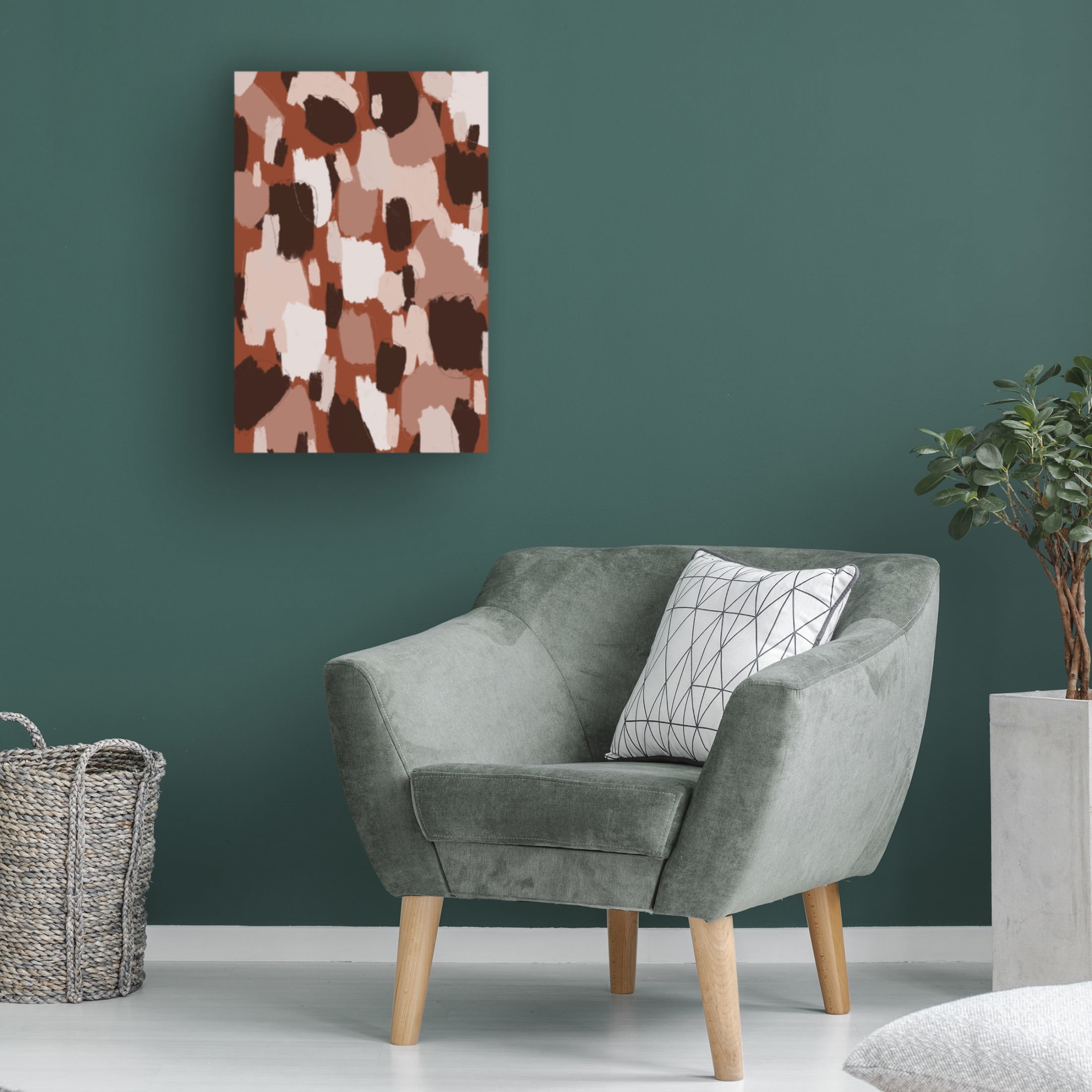 Canvas Wall Art - Treechild 'Thick Brown Strokes' Wall Art for Living Room, Bedroom, or Office D?cor by Trademark Fine Art - 12 x 19 Inches