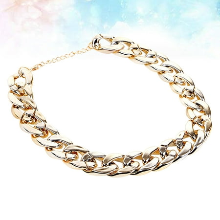 

Metal Pet Necklace Golden Chain Fashion Cool Pandant Hanging Jewelry Photo Props for Cat Small Dog (Golden)