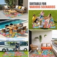 thumbnail image 4 of Watercolor Flip Flops Outdoor Rug for Patio/Deck/Porch, Non-Slip Large Area Rug 6 x 9 Ft, Summer Ocean Beach Slippers Blue Indoor Outdoor Rugs Washable Area Rugs, Reversible Camping Rug Carpet Runner, 4 of 8