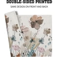 thumbnail image 5 of Brown Cream Grey Teal Floral Placemats Set of 6 Watercolor Flowers Place Mats Washable Dining Rustic Abstract Floral Farmhouse Linen Table Mats Stain Heat-Resistant Cloth Table Mat Decor 12x18 in, 5 of 7