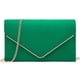 thumbnail image 1 of Bolso de noche Dasein para mujer en terciopelo verde oscuro con detalles dorados, 1 of 6