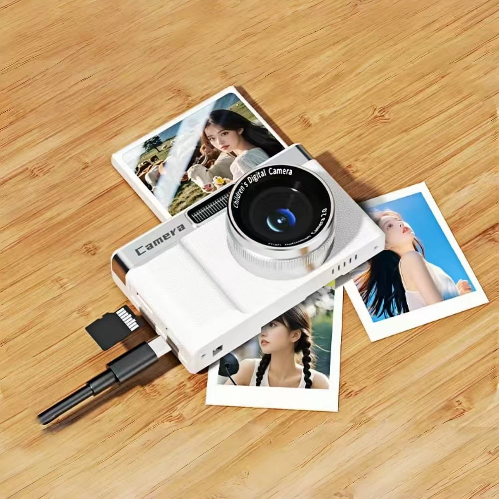 Mini Instant Camera Portable with 2.4inch Foldable LCD Screen Birthday Gifts