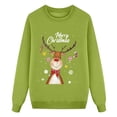 thumbnail image 4 of QTSHPN Family Matching Christmas Sweatshirt Christmas Deer Print Casual Sweatshirt Long Sleeve Round Neck Outfit Top Sweatshirt, 4 of 4