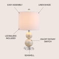 thumbnail image 5 of JONATHAN Y Bailey 19" Seashell LED Table Lamp, Ivory, JYL1023A, 5 of 8